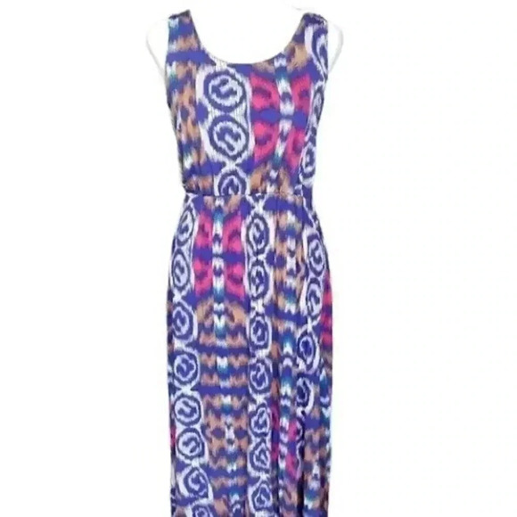 Felicity & Coco High Low Printed Maxi Dress M - Picture 1 of 11